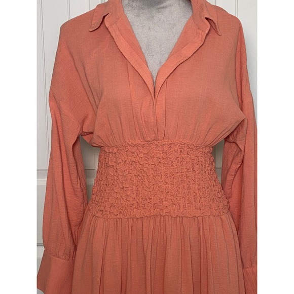 ❌❌SOLD❌❌Free People Midi/Maxi Peach Flowy Dress - Picture 2 of 6